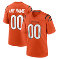 Elroe Custom C.Bengals Orange Alternate Game Stitched Jerseys