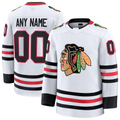 Elroe Custom C.Blackhawks White Away Premium Jerseys