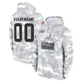 Elroe Custom C.Browns Arctic Camo Salute to Service Hoodies Limited Any Name & Numbers Stitched Jerseys