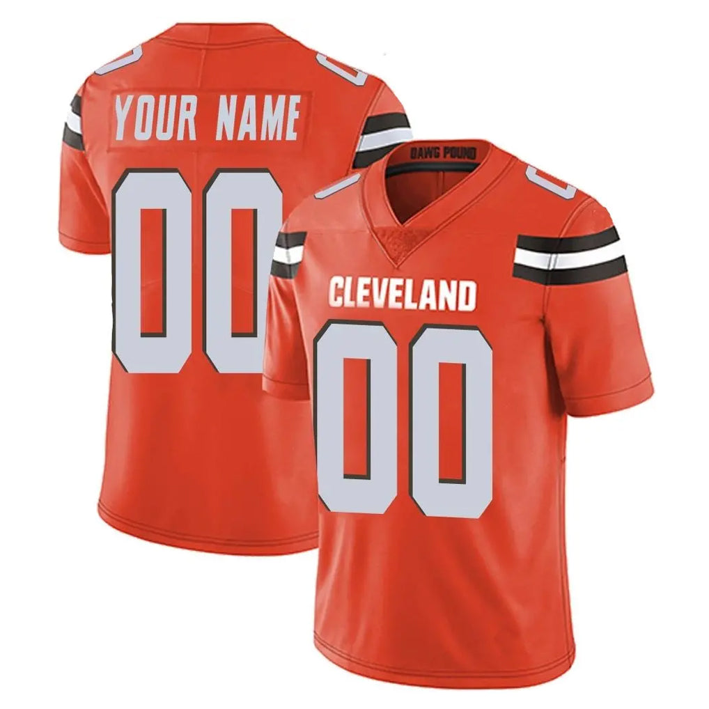 Elroe Custom C.Browns Orange Alternate Vapor Untouchable Limited Home Game Any Name & Numbers Stitched Jerseys