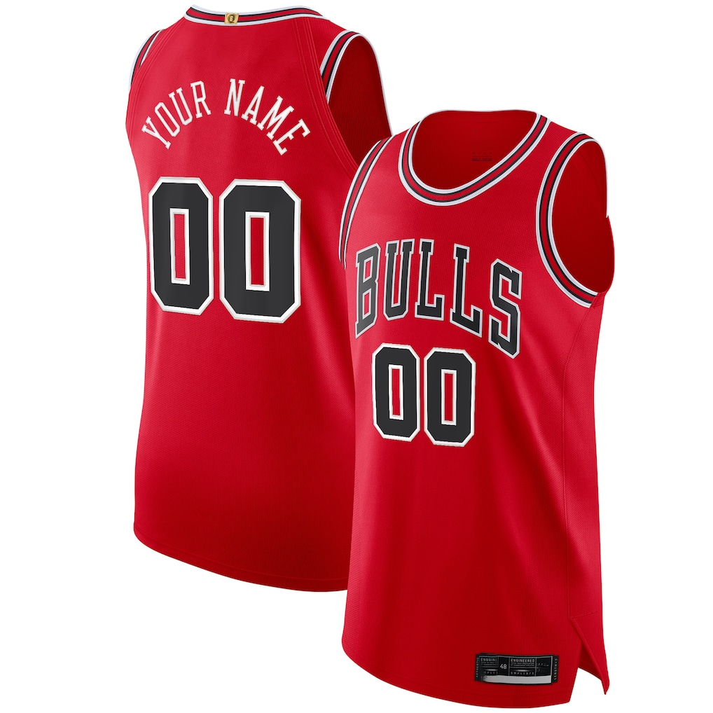 Elroe Custom C.Bulls Red Authentic Jerseys - Icon Edition