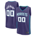 Elroe Custom C.Hornets  Purple Fast Break Jerseys - Icon Edition