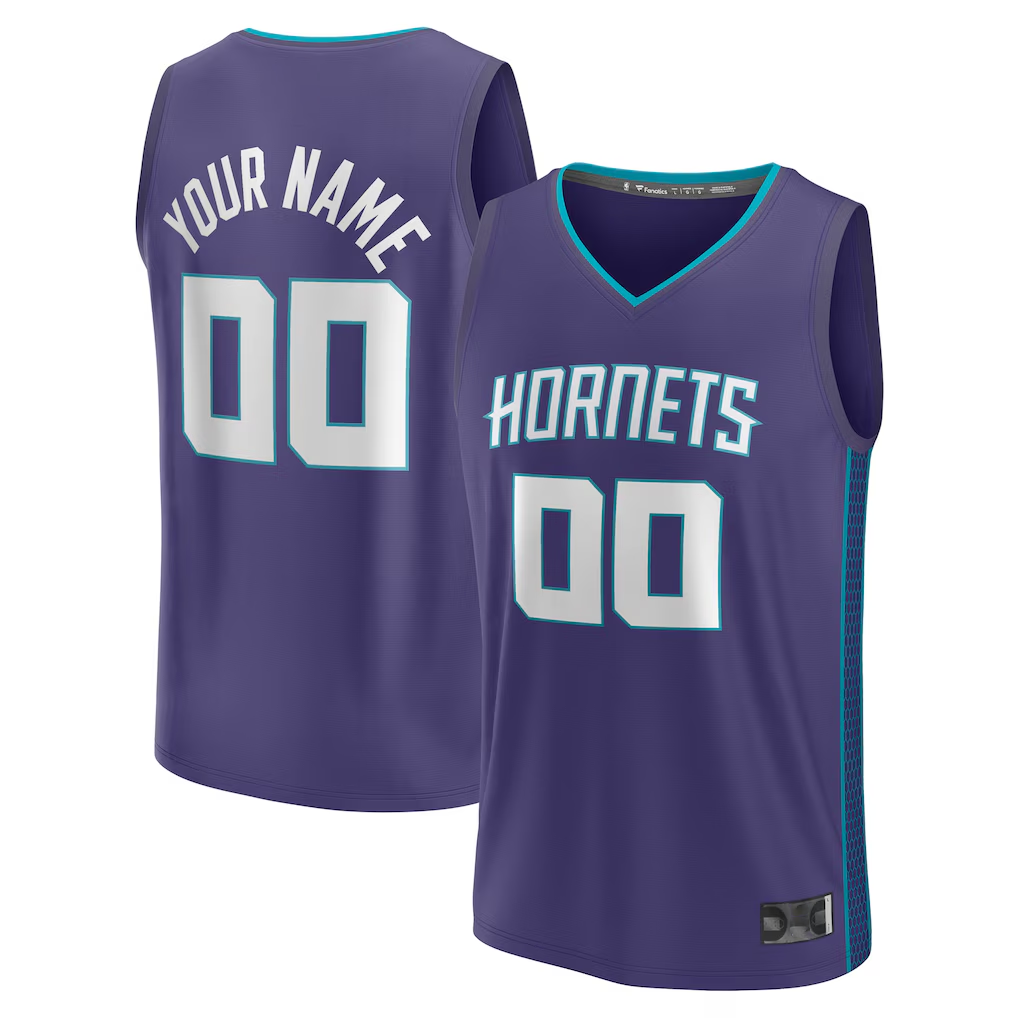 Elroe Custom C.Hornets  Purple Fast Break Jerseys - Statement Edition