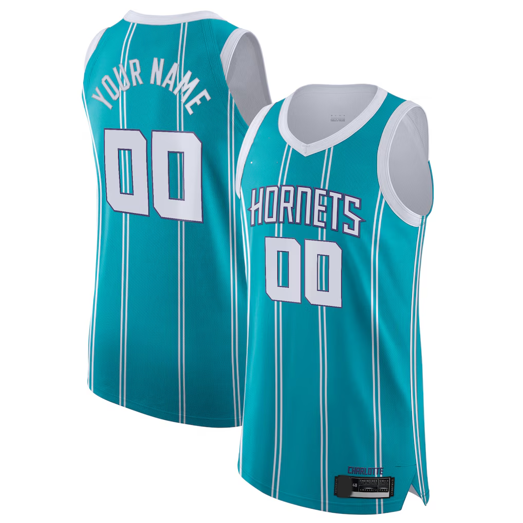 Elroe Custom C.Hornets  Teal 202021 Authentic Jerseys - Icon Edition