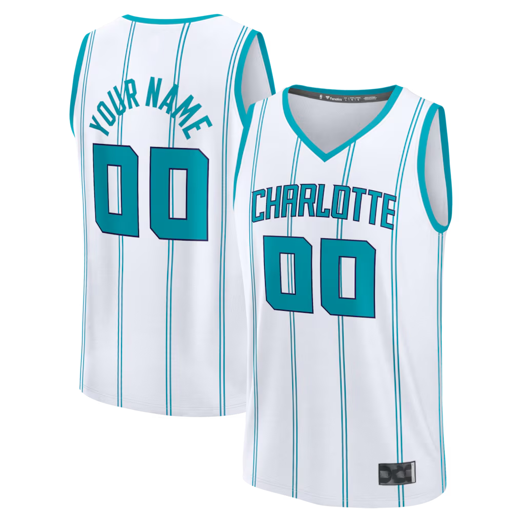 Elroe Custom C.Hornets  White Fast Break Jerseys - Icon Edition