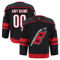 Elroe Custom C.Hurricanes Black Home Authentic Pro Stitched Jerseys