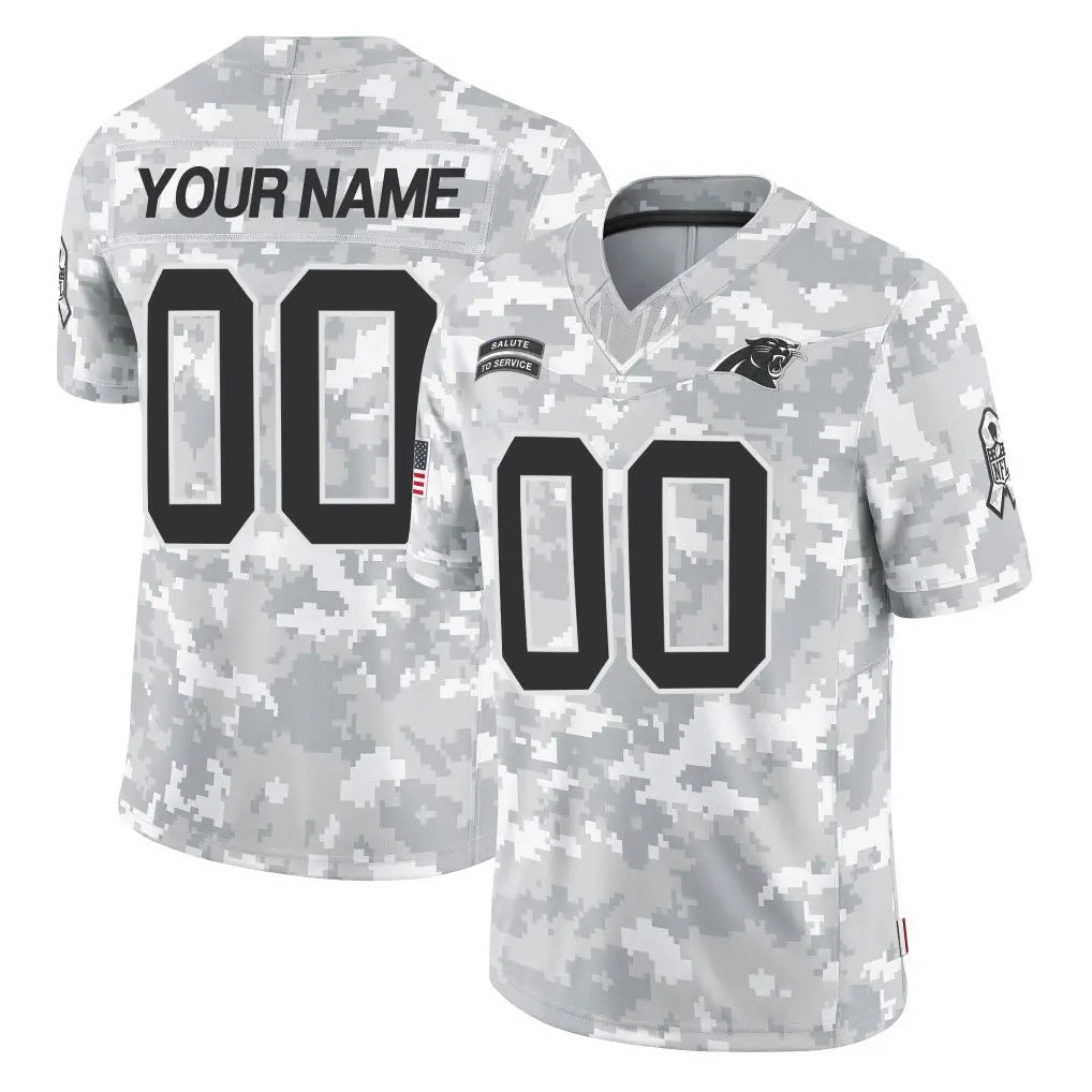 Elroe Custom C.Panthers Arctic Camo Salute to Service Limited Game Any Name & Numbers Stitched Jerseys
