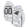 Elroe Custom C.Panthers Arctic Camo Salute to Service Pullover Hoodies Any Name & Numbers Stitched Jerseys