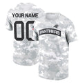 Elroe Custom C.Panthers Arctic Camo Salute to Service T-Shirt Hoodies Any Name & Numbers Stitched Jerseys