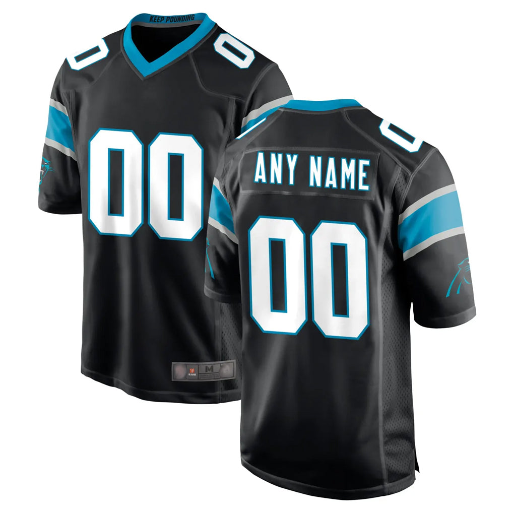 Elroe Custom C.Panthers Black Game Any Name & Numbers Stitched Jerseys