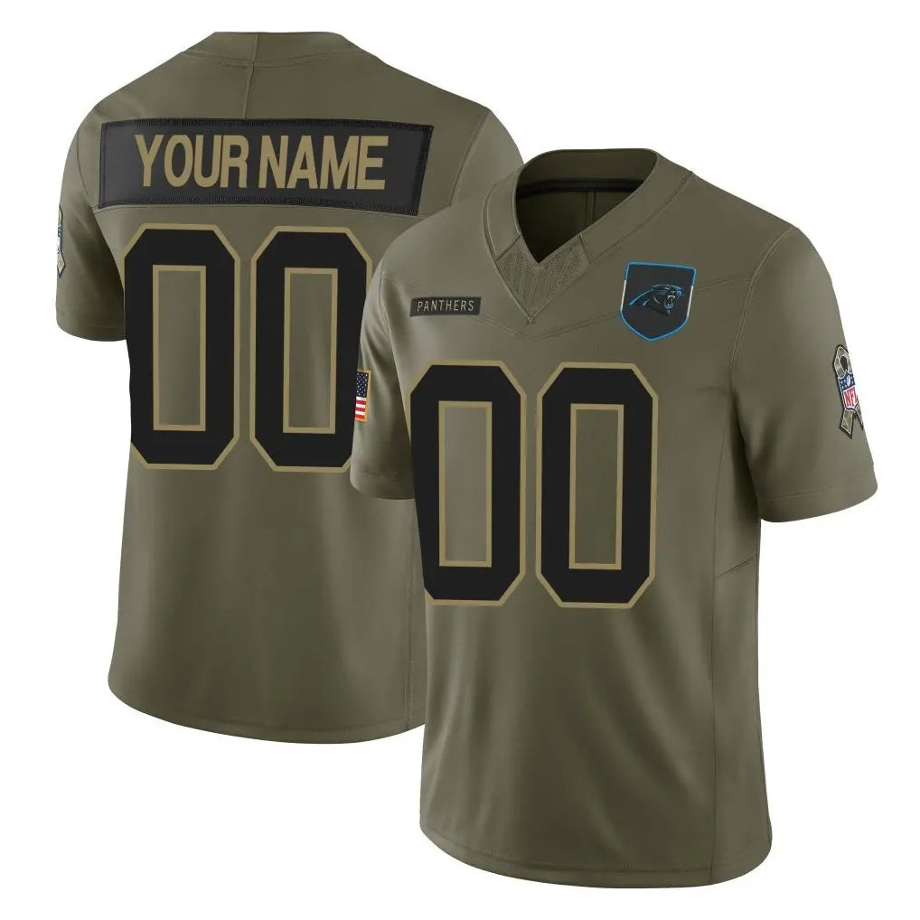 Elroe Custom C.Panthers Olive 2025 Salute to Service Limited Home Game Any Name & Numbers Stitched Jerseys