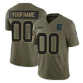 Elroe Custom C.Panthers Olive 2025 Salute to Service Limited Home Game Any Name & Numbers Stitched Jerseys