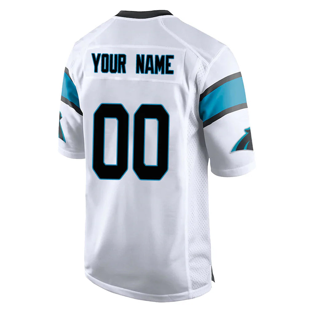 Elroe Custom C.Panthers White Game Any Name & Numbers Stitched Jerseys