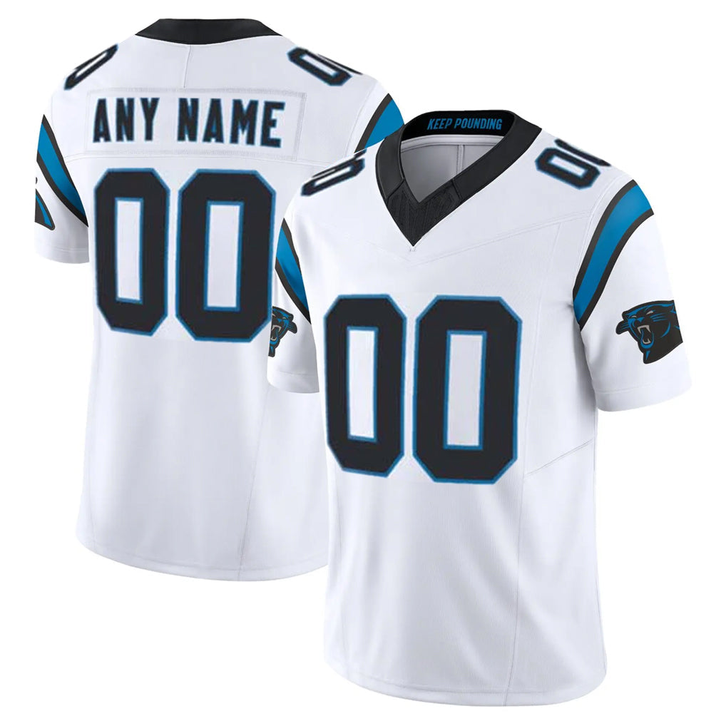 Elroe Custom C.Panthers White Vapor F.U.S.E. Limited Home Game Any Name & Numbers Stitched Jerseys