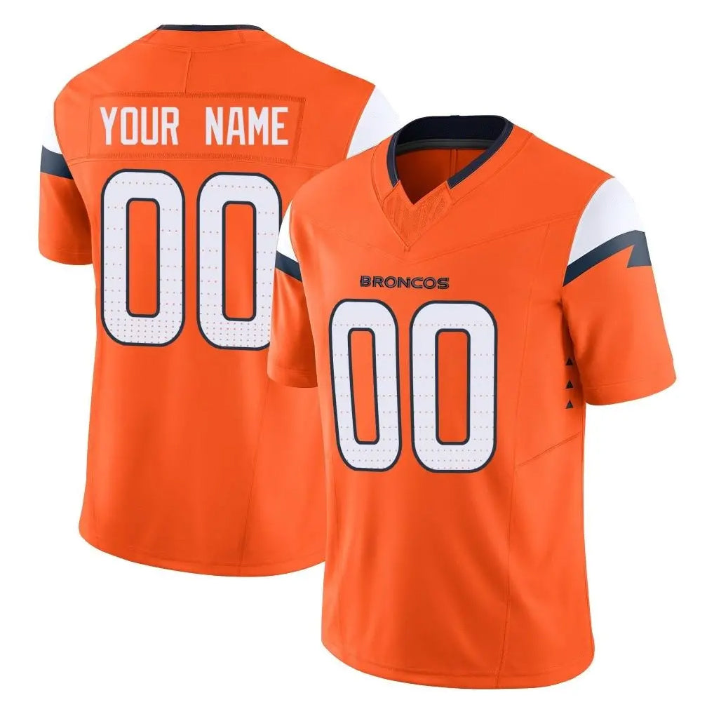 Elroe Custom D.Broncos Orange Vapor F.U.S.E. Limited Home Game Any Name & Numbers Stitched Jerseys