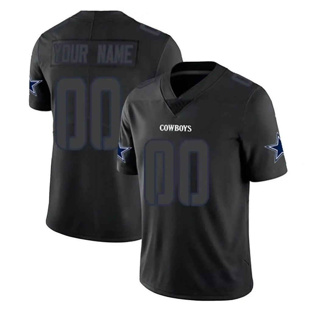 Elroe Custom D.Cowboys Black Impact Limited Home Game Any Name & Numbers Stitched Jerseys