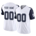 Elroe Custom D.Cowboys White-Navy Limited Vapor F.U.S.E. Home Game Any Name & Numbers Stitched Jerseys