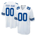Elroe Custom D.Cowboys White Home Game Any Name & Numbers Stitched Jerseys