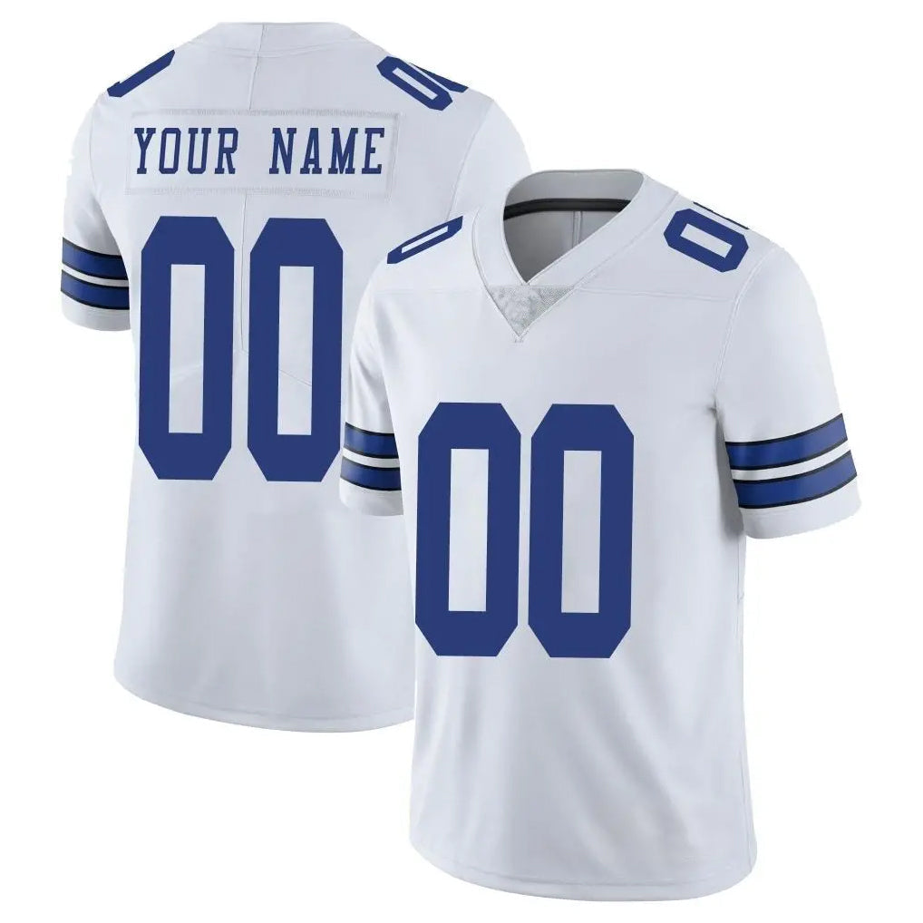 Elroe Custom D.Cowboys White Vapor Untouchable Limited Home Game Any Name & Numbers Stitched Jerseys