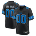 Elroe Custom D.Lions Black Home Game Stitched Jerseys