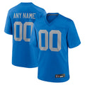 Elroe Custom D.Lions Blue Limted Game Alternate Stitched Jerseys
