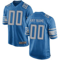 Elroe Custom D.Lions Blue Replica Game Stitched Jerseys