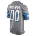 Elroe Custom D.Lions Gray Replica Game Stitched Jerseys