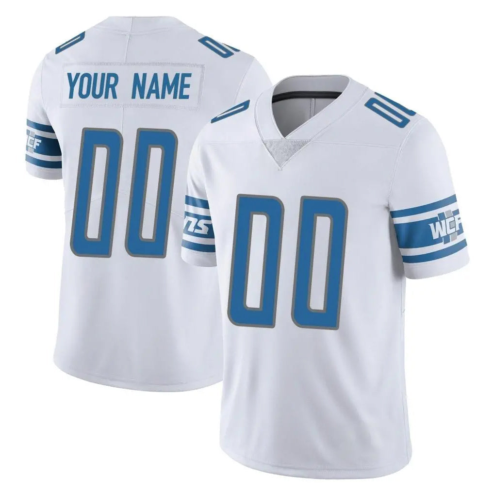 Elroe Custom D.Lions White Limited Vapor Untouchable Home Game Any Name & Numbers Stitched Jerseys