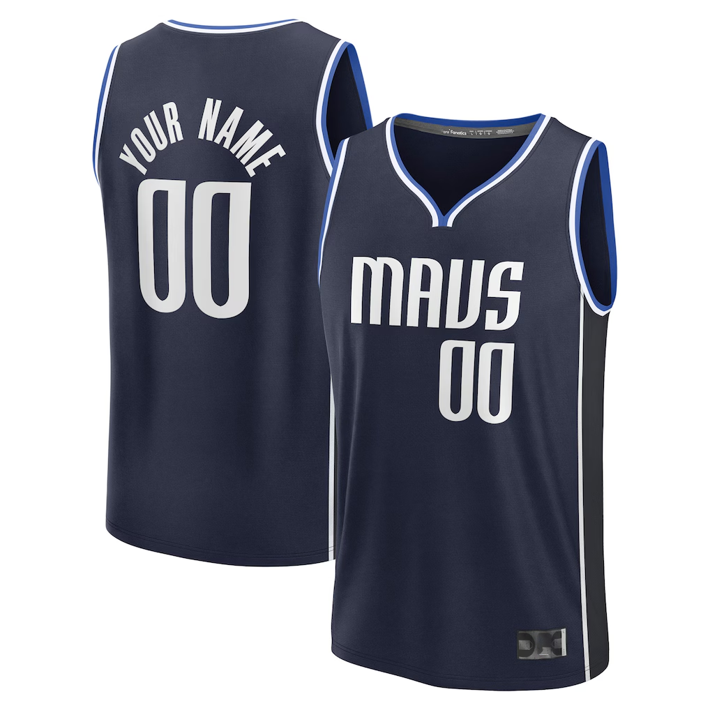 Elroe Custom D.Mavericks Navy Fast Break Jerseys - Statement Edition