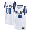 Elroe Custom D.Mavericks White Fast Break Jerseys - Association Edition