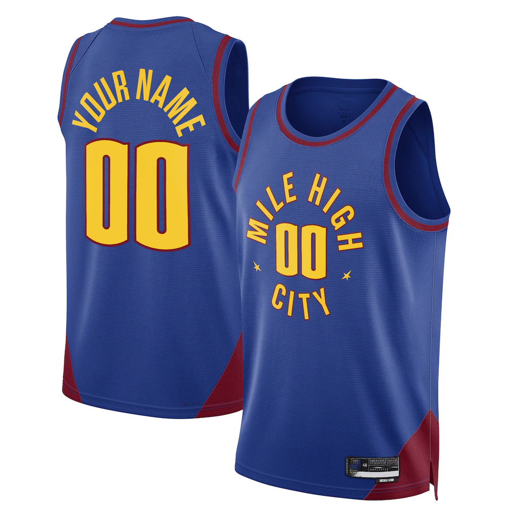Elroe Custom D.Nuggets Blue 2022-23 Swingman Jerseys - Statement Edition