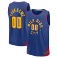 Elroe Custom D.Nuggets  Blue Fast Break Jerseys - Statement Edition