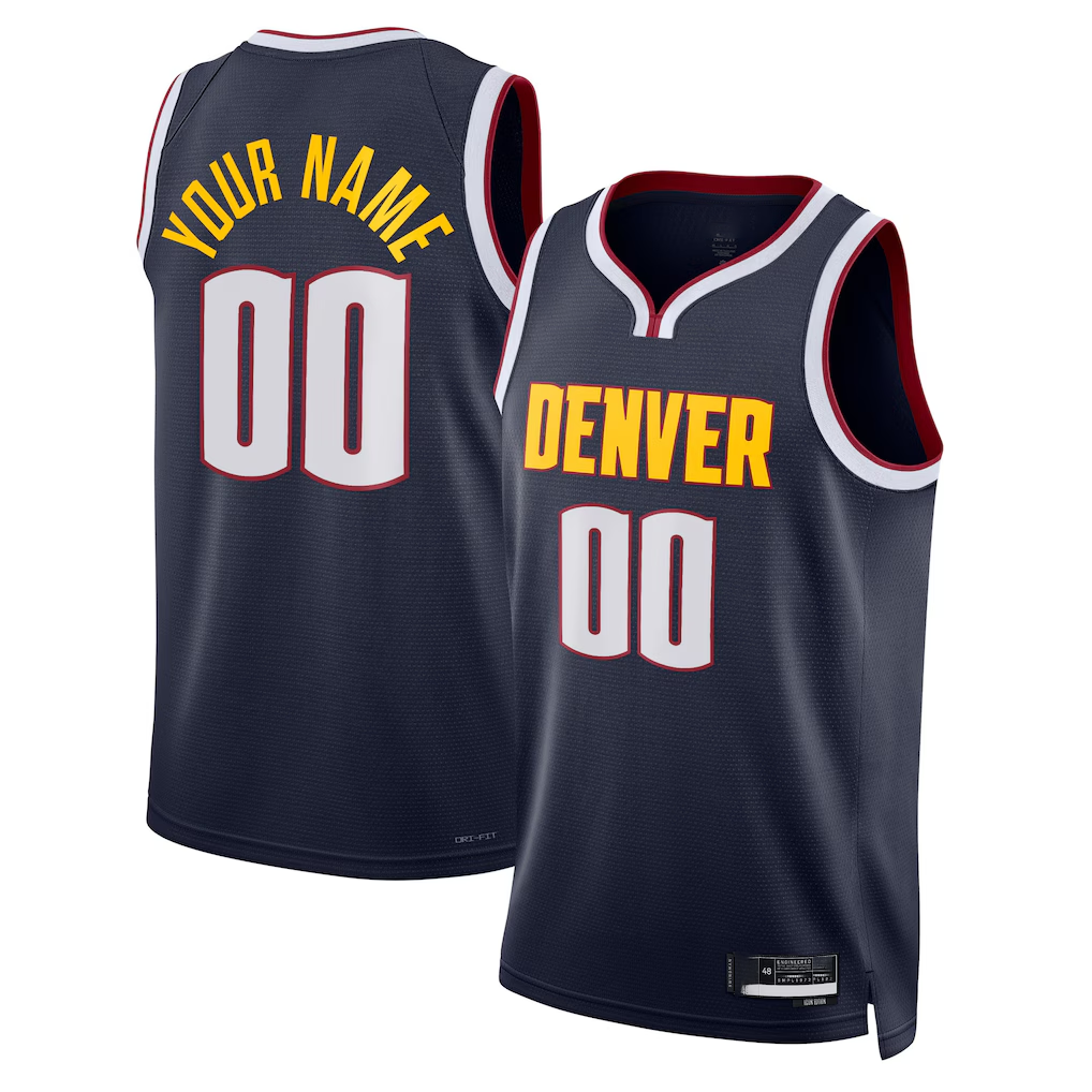 Elroe Custom D.Nuggets Navy Swingman Jerseys - Icon Edition