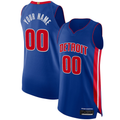 Elroe Custom D.Pistons Blue Authentic Jerseys - Icon Edition
