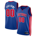 Elroe Custom D.Pistons Blue Swingman Jerseys - Icon Edition
