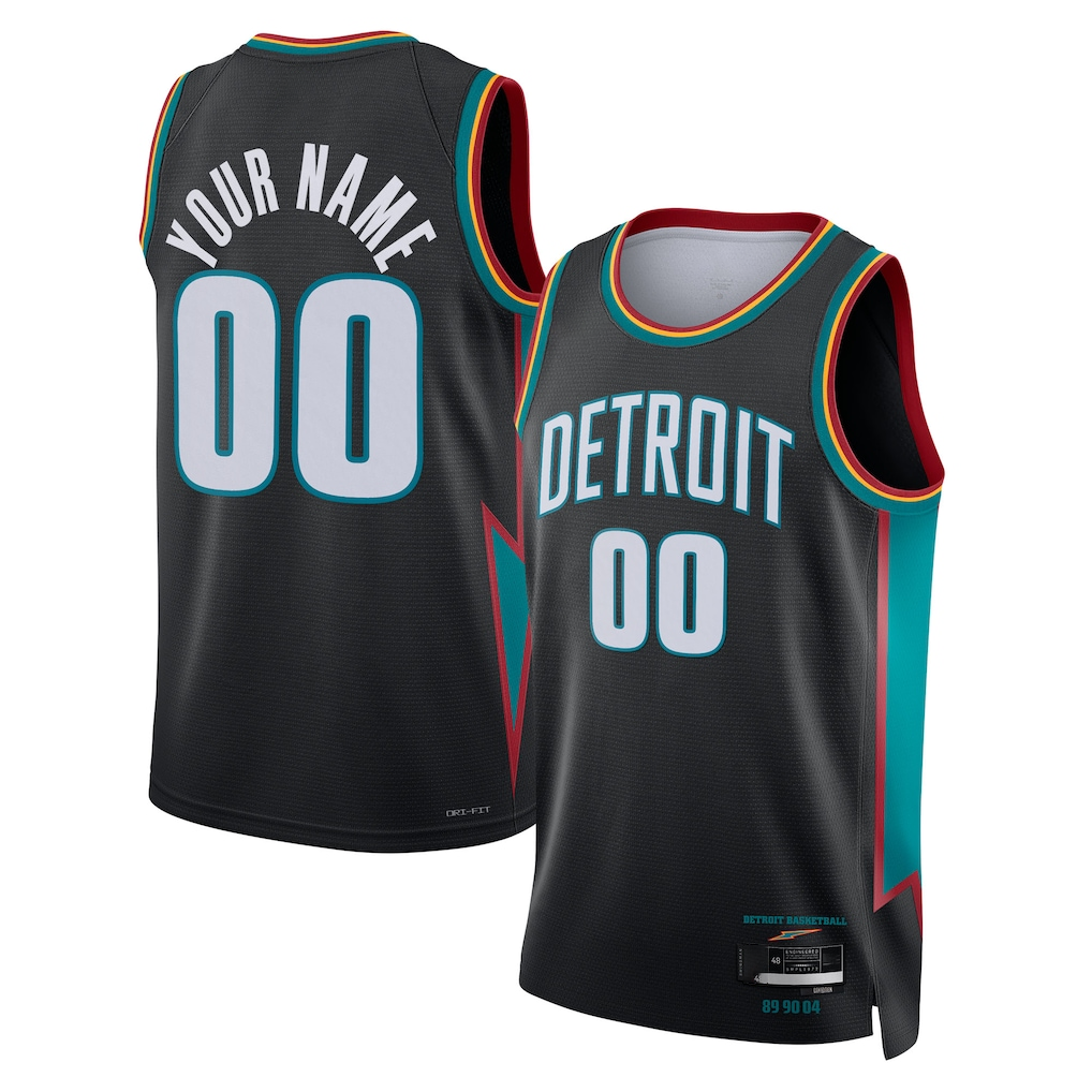 Elroe Custom D.Pistons Charcoal 202526 City Edition Swingman Jerseys