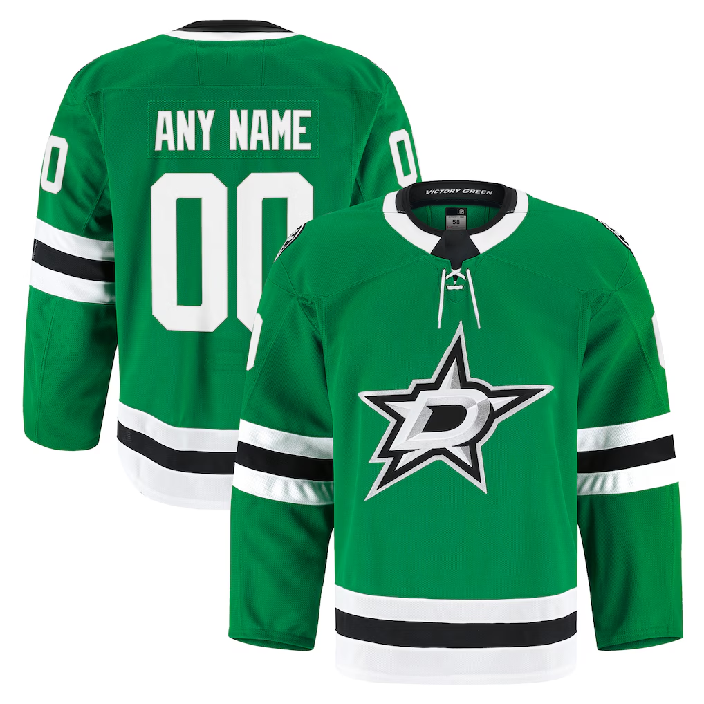 Elroe Custom D.Stars Kelly Green Home Authentic Pro Jerseys