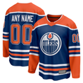 Elroe Custom E.Oilers Royal Home Breakaway Jerseys