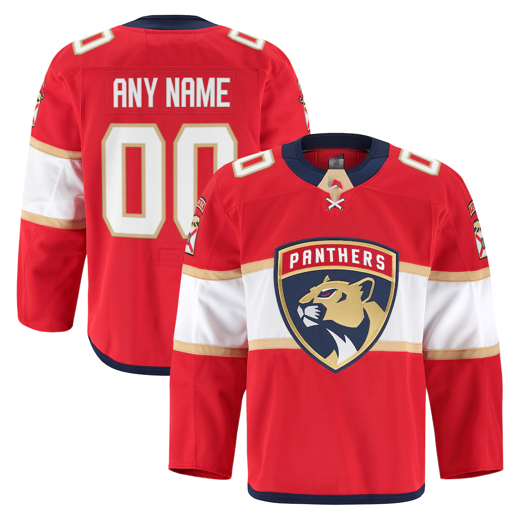 Elroe Custom F.Panthers Red Home Authentic Pro Jerseys