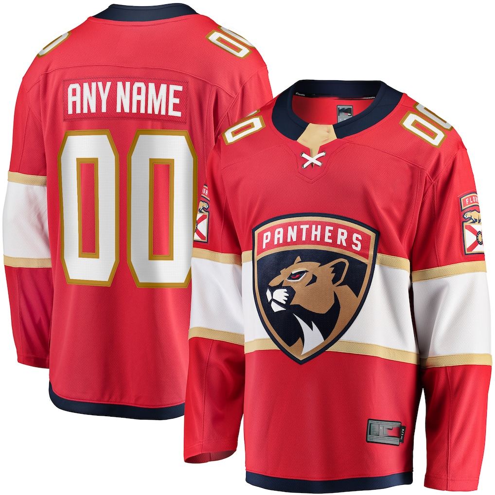 Elroe Custom F.Panthers Red Home Breakaway Jerseys