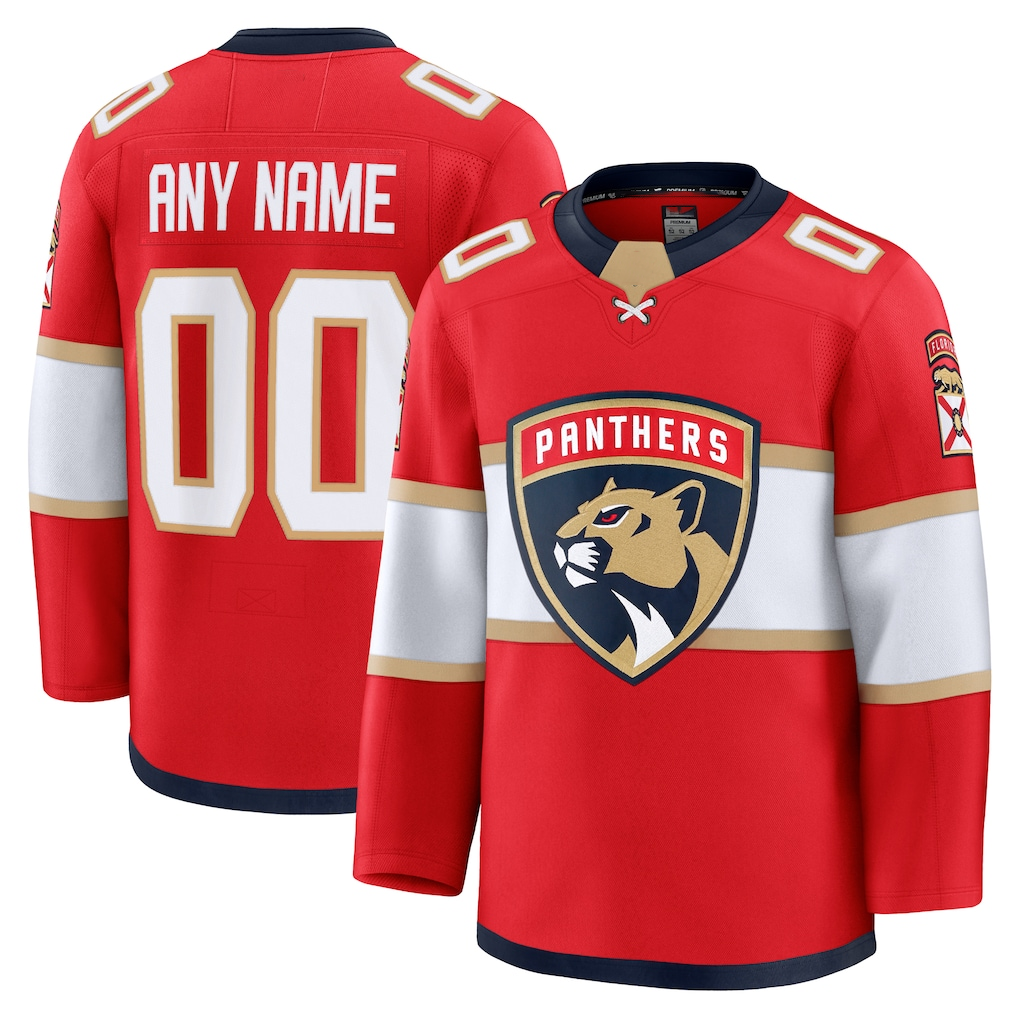 Elroe Custom F.Panthers Red Home Premium Jerseys
