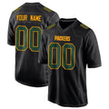 Elroe Custom GB.Packers Black Fashion Game Stitched Jerseys