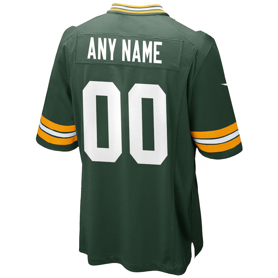 Elroe Custom GB.Packers Green Home Game Stitched Jerseys