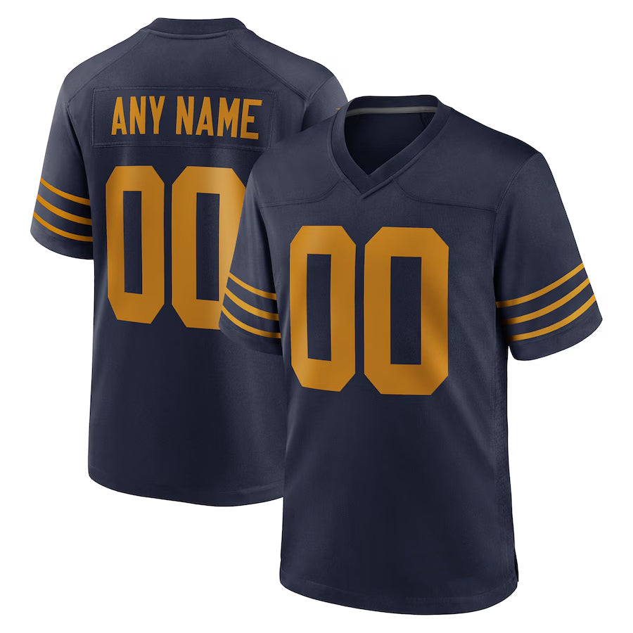 Elroe Custom GB.Packers Navy The 1923 Classic Game Stitched Jerseys
