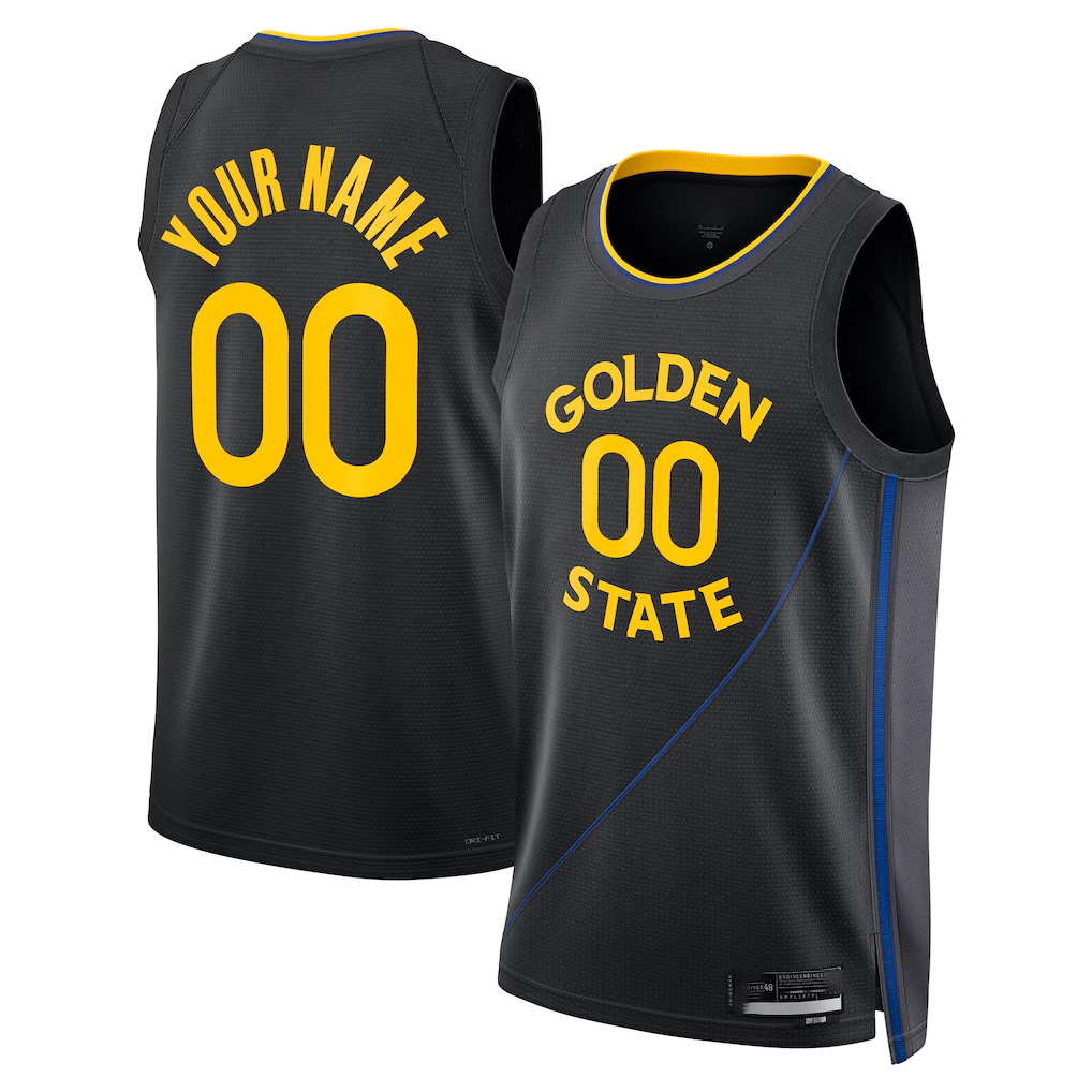 Elroe Custom G.State Warriors Black 2024-25 Swingman Jerseys - Statement Edition