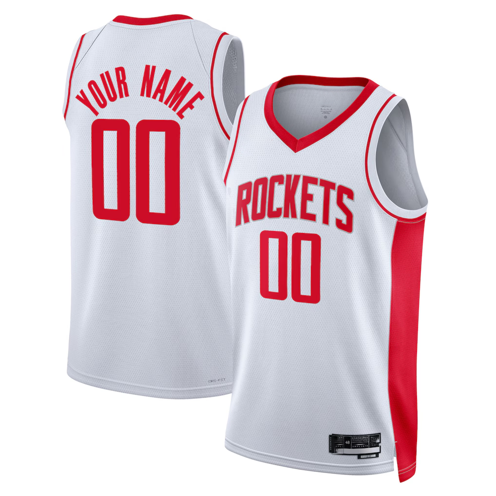 Elroe Custom H.Rockets White 2022-2023 Swingman Stitched Jerseys- Statement Edition