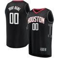 Elroe Custom H.Rockets Black Fast Break Replica Stitched Jerseys-Statement Edition
