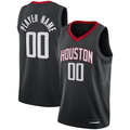 Elroe Custom H.Rockets Black Swingman Stitched Jerseys - Statement Edition