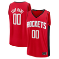 Elroe Custom H.Rockets Red Fast Break Stitched Jerseys-Icon Edition
