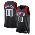 Elroe Custom H.Rockets Black Swingman Stitched Jerseys-Association Edition